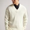 Ted Baker Natural Welburn V-Neck Jumper 1 Ted Baker Natural Welburn V-Neck Jumper -tedbaker Shop Online unnamed file 2974