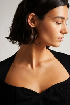 Ted Baker Helenh Black Sweetheart Neckline Knitted Top -tedbaker Shop Online unnamed file 2987