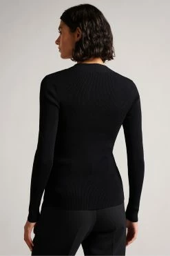 Ted Baker Helenh Black Sweetheart Neckline Knitted Top -tedbaker Shop Online unnamed file 2988