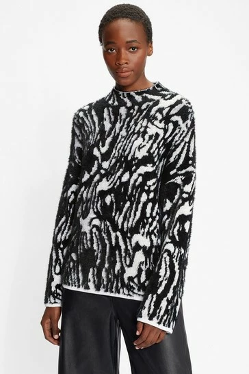 Ted Baker Black Zaidie Jacquard Sweater 8 Ted Baker Black Zaidie Jacquard Sweater - Image 6