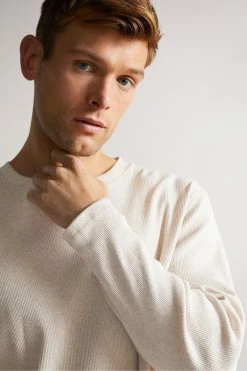 Ted Baker Natural Daley Long Sleeved Ribbed Top -tedbaker Shop Online unnamed file 3026