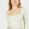 Ted Baker Cream Hhonor Square Neck 3/4 Sleeve Top -tedbaker Shop Online unnamed file 3036