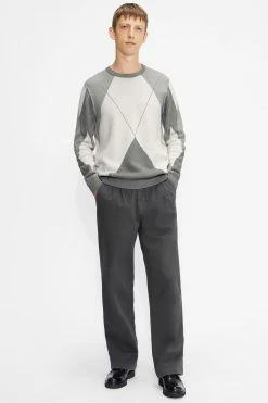 Ted Baker Grey Avebury Diamond Crew Neck Sweater -tedbaker Shop Online unnamed file 3057