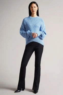 Ted Baker Brt-Blue Zzurii Twisted Yarn Curved Hem Sweater -tedbaker Shop Online unnamed file 3065
