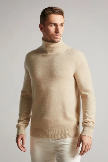 Ted Baker Brown Kubrick Cashmere Roll Neck Jumper 8 Ted Baker Brown Kubrick Cashmere Roll Neck Jumper - Image 6
