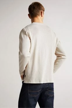 Ted Baker Natural Treyy Long Sleeved Ribbed Top -tedbaker Shop Online unnamed file 3085