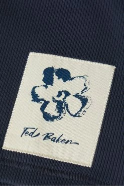 Ted Baker Blue Daley Long Sleeved Ribbed Top -tedbaker Shop Online unnamed file 3128