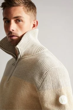 Ted Baker Heathh Tan Brown Mib Waffle Striped Knit Jumper -tedbaker Shop Online unnamed file 3133
