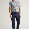 Ted Baker Blue Boxwel Camburn Fit Textured Trousers -tedbaker Shop Online unnamed file 3192