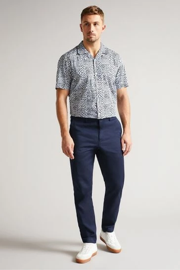 Ted Baker Blue Boxwel Camburn Fit Textured Trousers 7 Ted Baker Blue Boxwel Camburn Fit Textured Trousers - Image 5