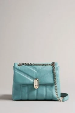 Ted Baker Mini Blue Leather Puffer Quilt Detail Xbody Bag -tedbaker Shop Online unnamed file 320