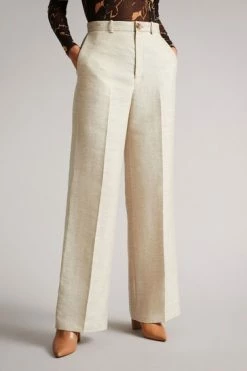 Ted Baker Darlont Ivory Floor Length Kick Flare Trousers -tedbaker Shop Online unnamed file 3230