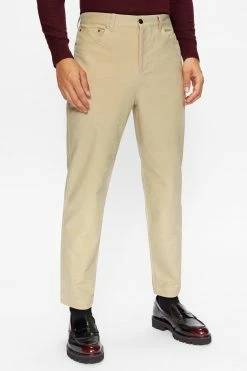 Ted Baker Cream Telscop Moleskin 5 Pocket Trousers