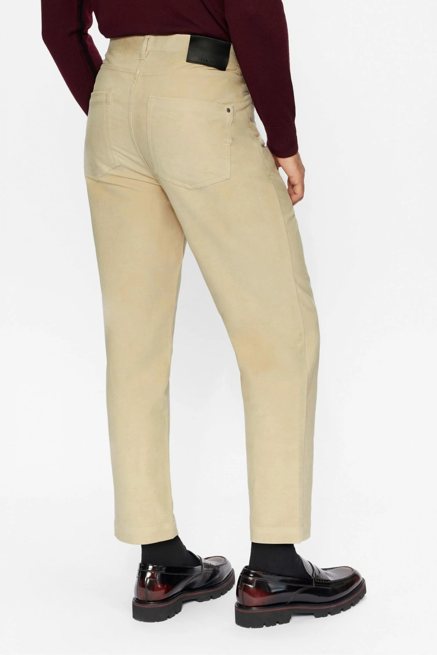 Ted Baker Cream Telscop Moleskin 5 Pocket Trousers 4 Ted Baker Cream Telscop Moleskin 5 Pocket Trousers - Image 2