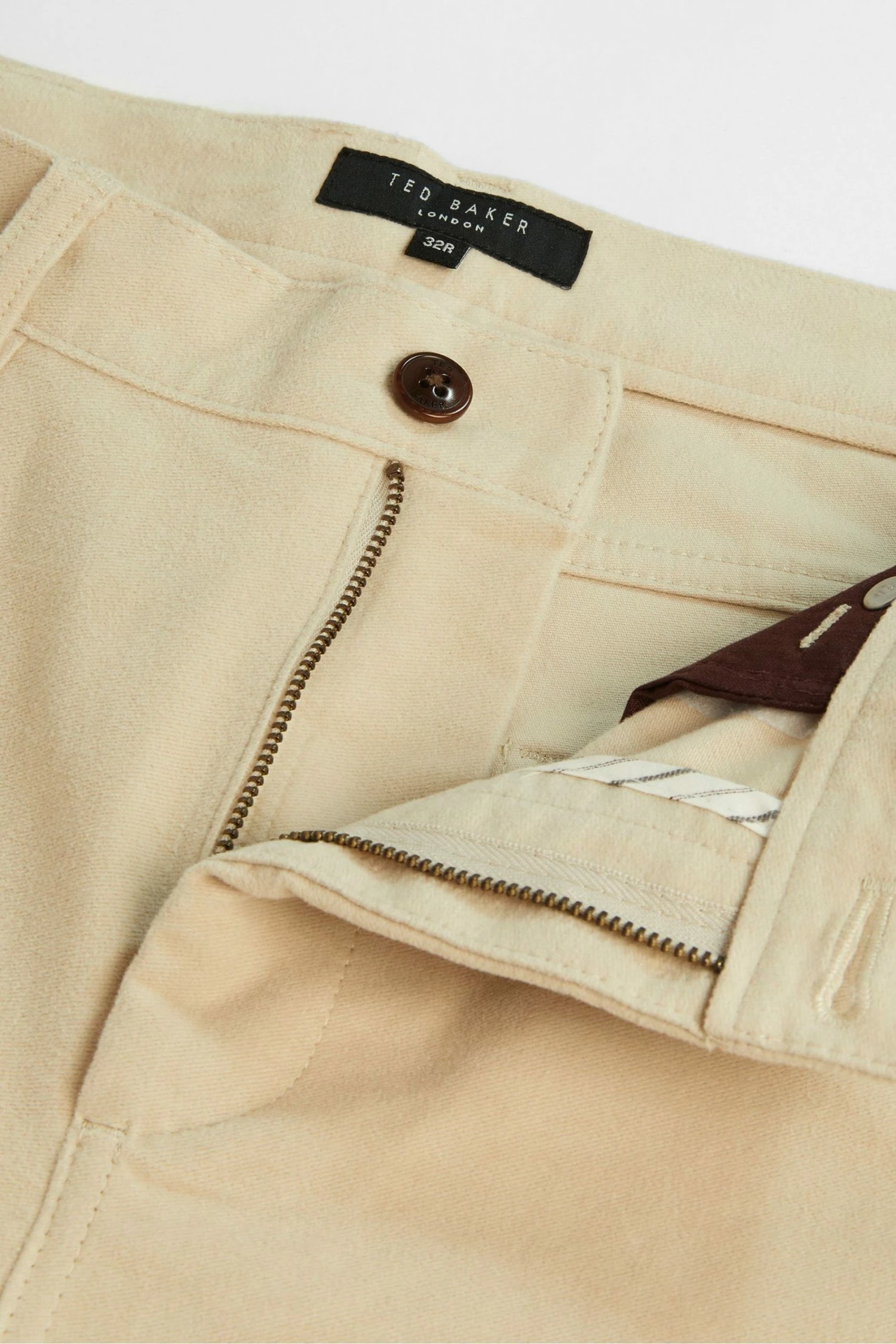 Ted Baker Cream Telscop Moleskin 5 Pocket Trousers 7 Ted Baker Cream Telscop Moleskin 5 Pocket Trousers - Image 5