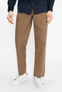 Ted Baker Brown Talkin Pleated Herringbone Trousers -tedbaker Shop Online unnamed file 3305