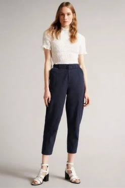 Ted Baker Nysse Blue Panelled Barrel Leg Trousers -tedbaker Shop Online unnamed file 3311