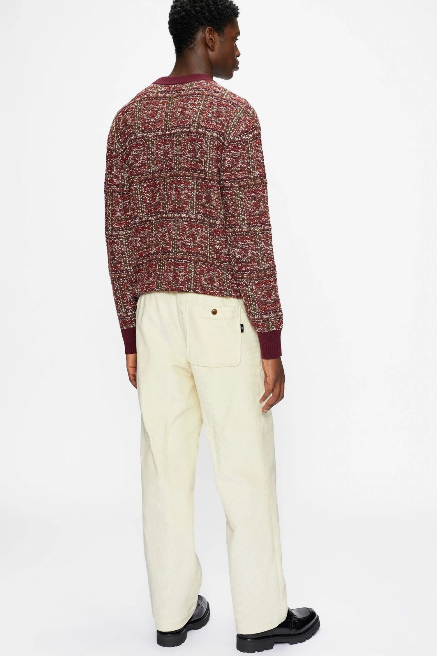 Ted Baker Mens White Cloud Wide Cord Drawstring Trousers 4 Ted Baker Mens White Cloud Wide Cord Drawstring Trousers - Image 2