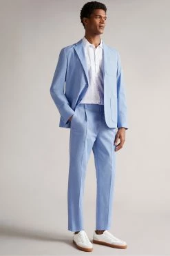 Ted Baker Madron Blue Darnley Fit Cotton Trousers -tedbaker Shop Online unnamed file 3434
