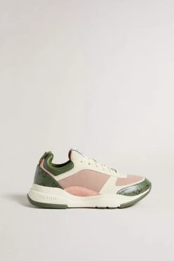 Ted Baker Khaki Green Tabbiy Magnolia Flower Chunky Trainers -tedbaker Shop Online unnamed file 3447