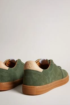 Ted Baker Barkerr Khaki Green Cupsole Suede Sneakers -tedbaker Shop Online unnamed file 3473