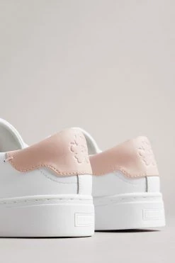 Ted Baker White Pink Tarliah Magnolia Flower Placement Cupsole Trainers -tedbaker Shop Online unnamed file 3502