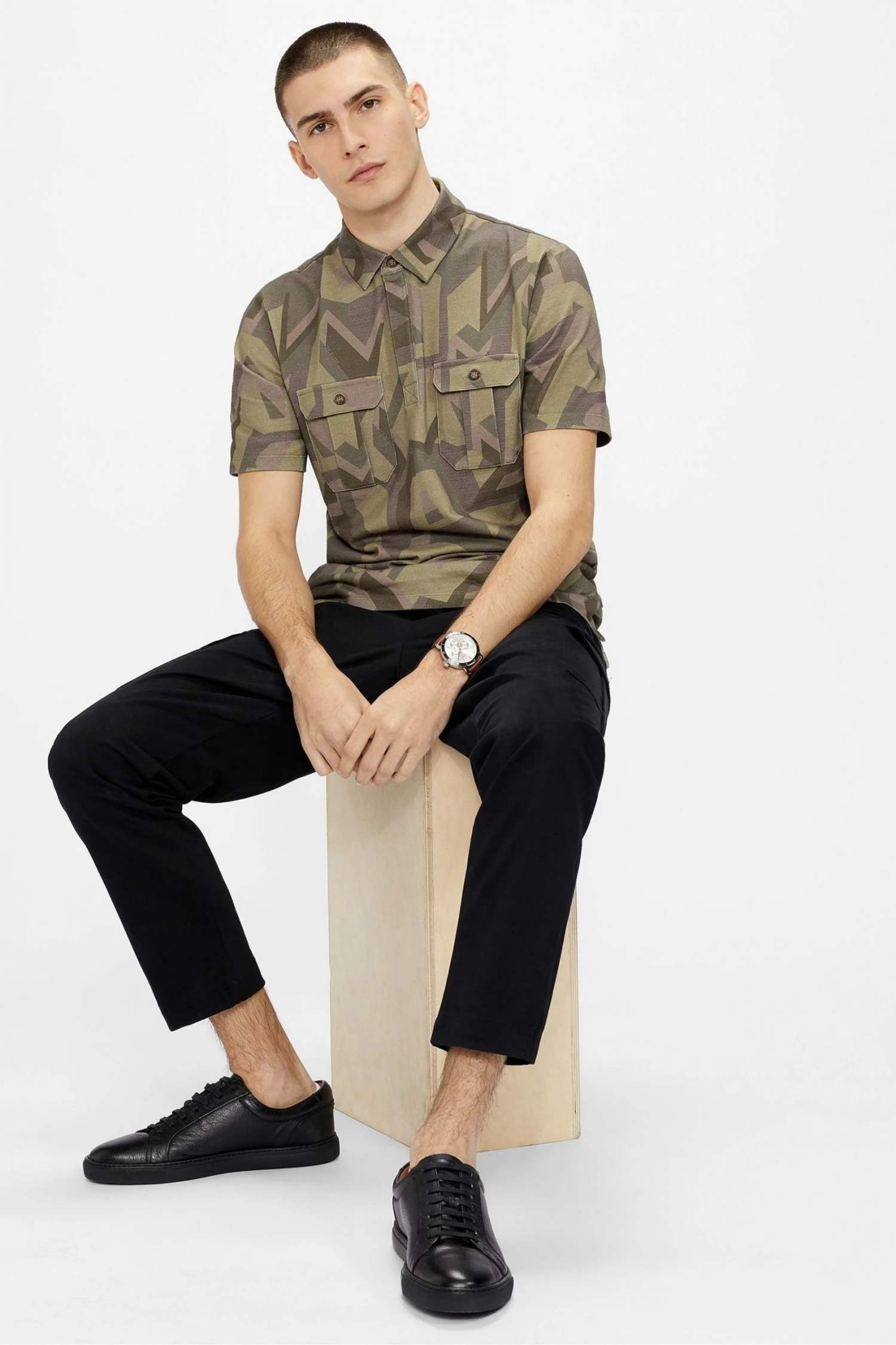 Ted Baker Udamo Black Leather Sneakers 7 Ted Baker Udamo Black Leather Sneakers - Image 5