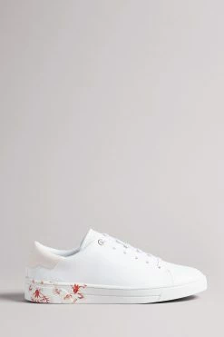 Ted Baker White Urbana Retro Flood Nocturnal Trainers