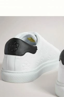 Ted Baker Melvinn White Embossed Flower Cupsole Sneakers -tedbaker Shop Online unnamed file 3532