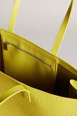 Ted Baker Lemon Yellow Luelcon Ew Debossed Floral Icon Bag -tedbaker Shop Online unnamed file 363