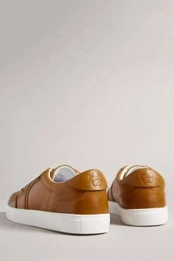 Ted Baker Mens Brown Robert Retro Leather Sneakers -tedbaker Shop Online unnamed file 3668