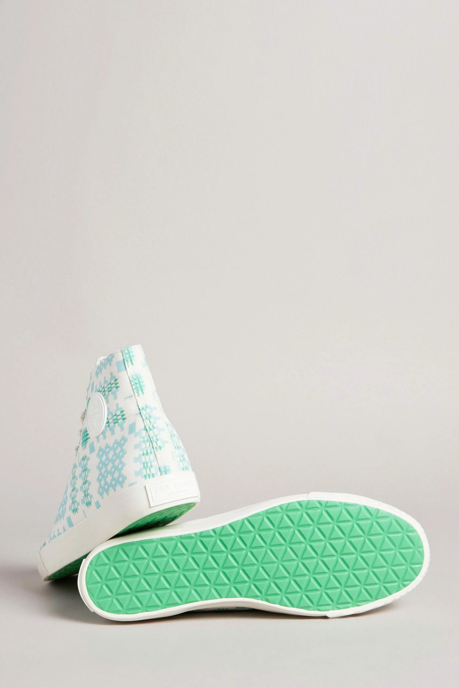 Ted Baker Rranip White Printed Canvas High-Top Sneakers 4 Ted Baker Rranip White Printed Canvas High-Top Sneakers - Image 2