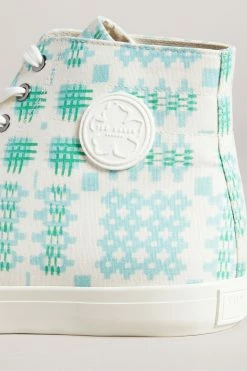 Ted Baker Rranip White Printed Canvas High-Top Sneakers 11 Ted Baker Rranip White Printed Canvas High-Top Sneakers -tedbaker Shop Online unnamed file 3685