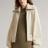 Ted Baker Natural Jordiyn Zip Front High Neck Knitted Sweater -tedbaker Shop Online unnamed file 3732