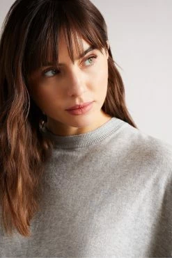 Ted Baker Dk-Grey Nicci Sleeve Detailed Sweater -tedbaker Shop Online unnamed file 3748