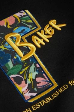 Ted Baker Falici Black Large Sleeve Sweatshirt With T Graphic -tedbaker Shop Online unnamed file 3755