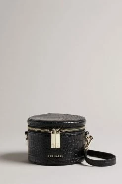 Ted Baker Black Croc Detail PU Mini Drum Bag -tedbaker Shop Online unnamed file 384