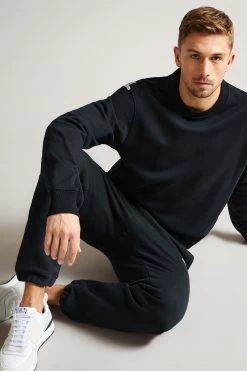 Ted Baker Linford Black Active Jersey Sweatshirt -tedbaker Shop Online unnamed file 3845