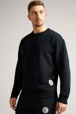 Ted Baker Linford Black Active Jersey Sweatshirt -tedbaker Shop Online unnamed file 3848