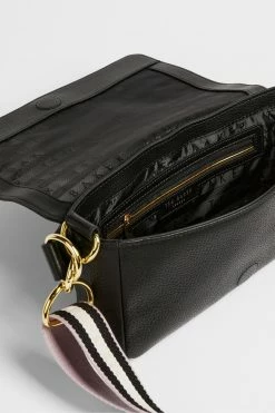 Ted Baker Black Ammie Branded Webbing Strap Box Shoulder Bag -tedbaker Shop Online unnamed file 387