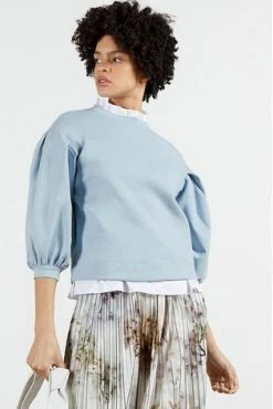 Ted Baker Blue Irissa Puff Sleeve Sweater -tedbaker Shop Online unnamed file 3881