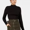 Ted Baker Black Stormix Long Sleeve Rib Top -tedbaker Shop Online unnamed file 3882