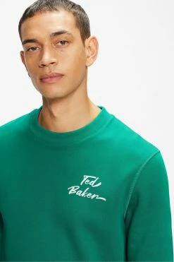 Ted Baker Green Trophey Ls Branded Sweatshirt -tedbaker Shop Online unnamed file 3915