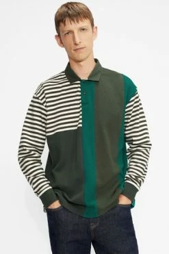 Ted Baker Green Otlyrun Ls Striped Rugby Top -tedbaker Shop Online unnamed file 3929