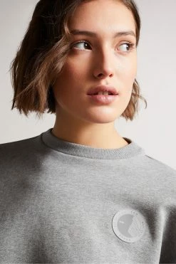 Ted Baker Ttracie Grey Cropped Jersey Sweatshirt 11 Ted Baker Ttracie Grey Cropped Jersey Sweatshirt -tedbaker Shop Online unnamed file 3939