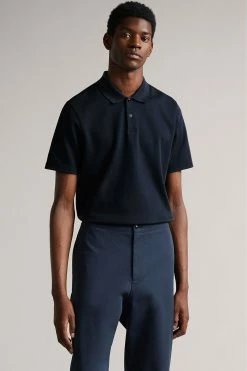 Ted Baker Blue Kelty Short Sleeve Heavy Twill Polo Shirt