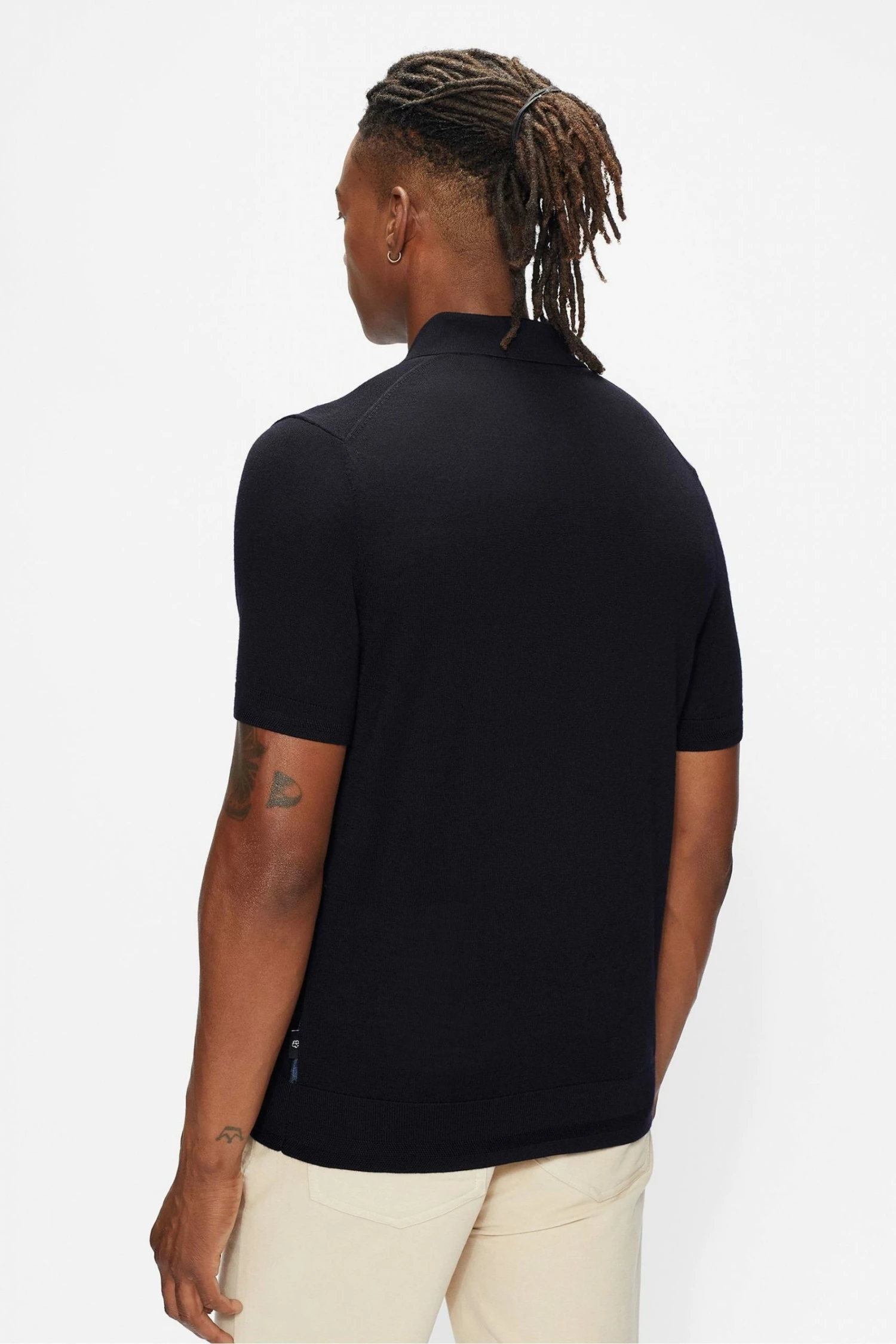 Ted Baker Blue Haworth Short-Sleeve Knitted Polo Shirt 4 Ted Baker Blue Haworth Short-Sleeve Knitted Polo Shirt - Image 2