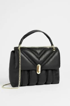 Ted Baker Ayaah Black Leather Puffer Quilt Detail Shoulder Bag
