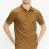 Ted Baker Brown Strict Short Sleeve Waffle Textured Polo Shirt -tedbaker Shop Online unnamed file 4113