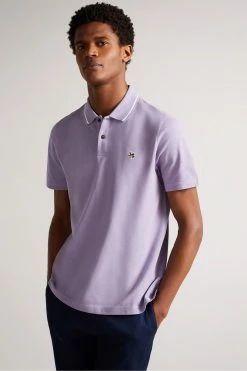 Ted Baker Camdn Light Purple Short Sleeved Polo Shirt